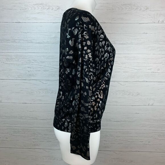 Current/Elliott Metallic Animal Print L/S Top - Picture 2 of 7
